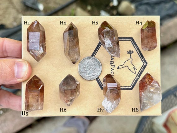Red Hematite Quartz, Choose ONE of Eight, Hematite-Included Quartz Points, Root Chakra Crystals, South Africa R894
