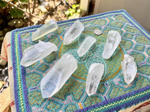 Lemurian Quartz Wholesale Lot, 8 Pieces (1.2 Kilo), Old Stock, Serra do Cabral, Minas Gerais, Brazil WS096