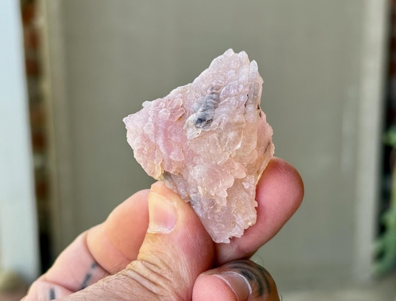 Canga Rose Quartz, Natural Crystallized Formation, 36g, Heart Chakra, Love and Sensuality, Taquaral, Brazil A752