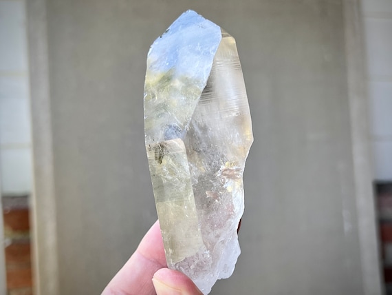 Black Phantom Lemurian Quartz, 347g, Highest Quality, Root Chakra Crystal for Detoxification and Purification, Bahia, Brazil X210