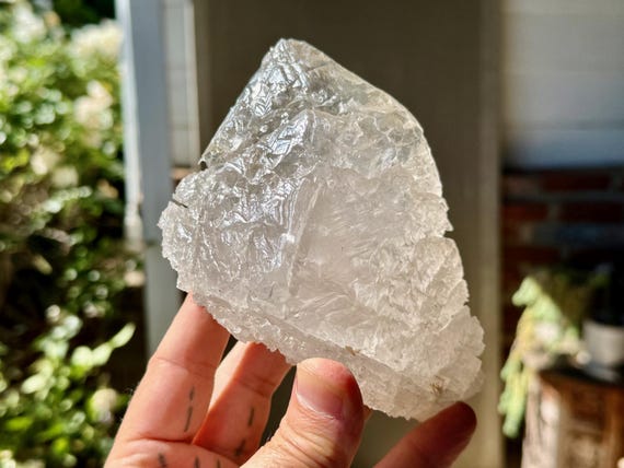 Dissolution Ice Quartz, Unique Hydrothermal Glyph Etchings, 852g, Rare Find, Spiritual Evolution, Corinto, Minas Gerais, Brazil W871