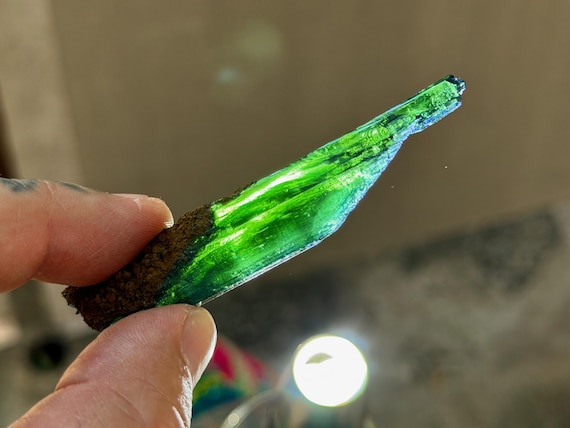 Vivianite with Blue & Green Hues, Natural Formation, 15g, New Find, Heart Chakra, Visualization and Forgiveness, Amazonas, Brazil B687