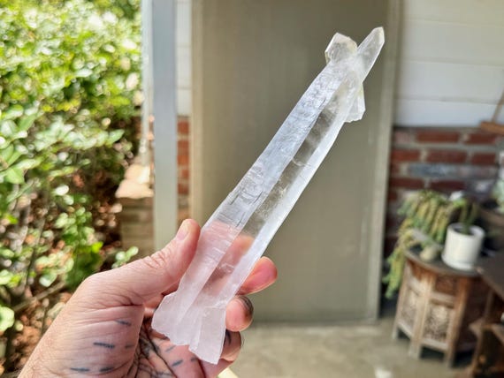 Diamantina Laser Quartz, Mother and Child Formation, 345g, AAA Water Clear, Minas Gerais, Brazil W844