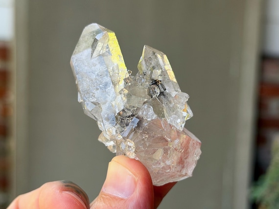 Brookite Quartz Cluster, Water-Clear, 52g, Spiritual Awakening, Corinto, Minas Gerais, Brazil B106