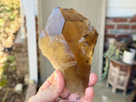 Smoky Citrine, Naturally Etched, 441g, New Find, Manifestation & Creativity, Aracuai, Minas Gerais, Brazil V653