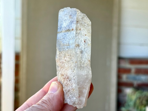 Quartz with Black Rutile and Kaolinite, Water Clear, 122g, Clairaudience & Spirit Contact, Minas Gerais, Brazil T995