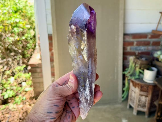 Dragon's Tooth Amethyst, Natural/Unpolished, 684g, Root Amethyst, Bahia, Brazil W788