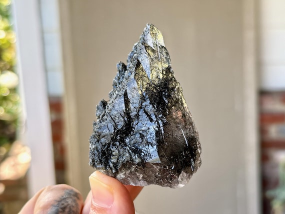 Cathedral Quartz with Black Tourmaline, 111g, New Find, Cabo Saco Mine, Diamantina, Minas Gerais, Brazil A301