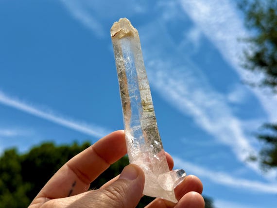 Laser Quartz, Water Clear, 103g, Mother & Child Formation, Diamantina, Minas Gerais, Brazil B226