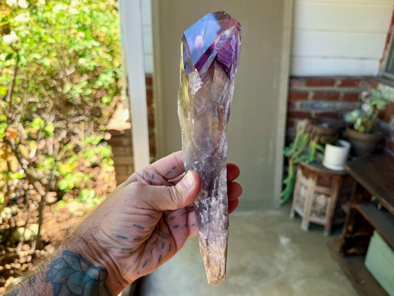 Dragon's Tooth Amethyst, Natural & Unpolished, Root Formation, 690g, Bahia, Brazil V566
