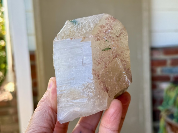 Unicorn Stone Quartz, Citrine, Watermelon Tourmaline & Lepidolite, 733g, Self-Standing, Coronel Murta, Minas Gerais, Brazil V176