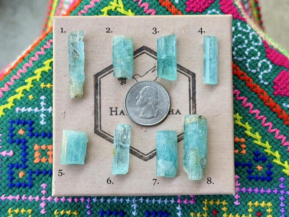 Emerald, Vanadium Beryl, Natural Raw & Unpolished, Choose ONE of Eight, Nigeria B250