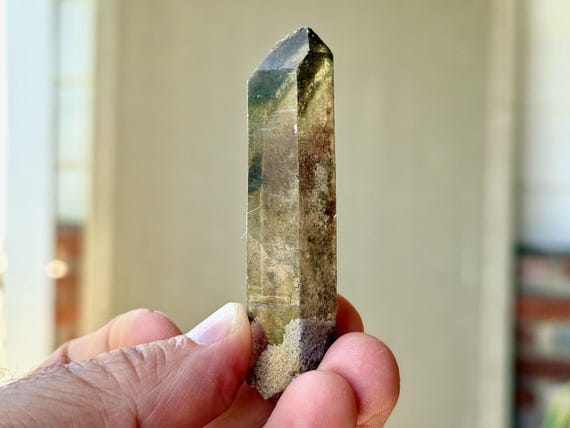 Smoky Lodolite Quartz, 38g, New Find, Nature Spirits, Grounding & Protection, Diamantina, Minas Gerais, Brazil T160