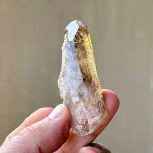 Smoky Enhydro Quartz from Goboboseb Mountains, 40g, Brandberg Quartz with Moving Water Bubble, Namibia S221