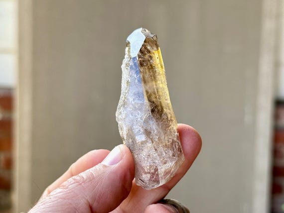 Smoky Enhydro Quartz from Goboboseb Mountains, 40g, Brandberg Quartz with Moving Water Bubble, Namibia S221