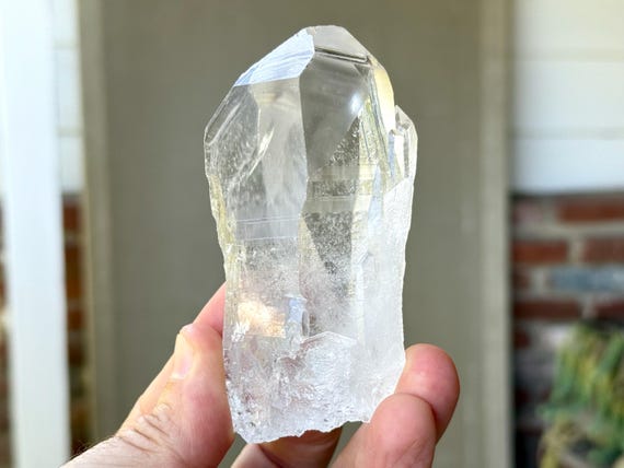 Lemurian Quartz, Water Clear with Unique Key Imprint, 182g, New Find, High Grade Lemurian, Bahia, Brazil T693