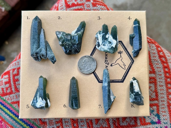 Green Hedenbergite Quartz, All Natural, Choose ONE of Eight, Heart & Root Chakra, Inner Mongolia A141