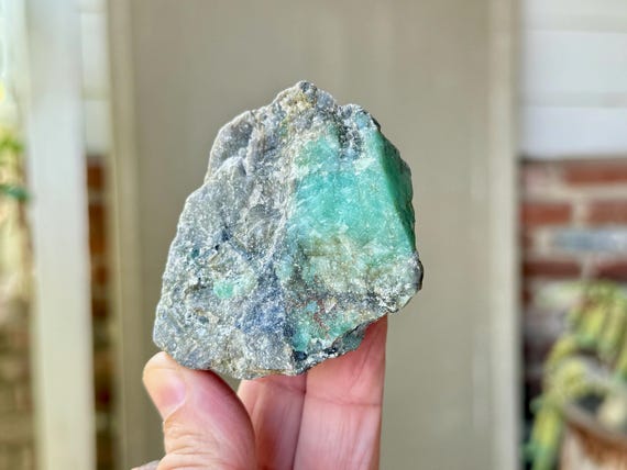 Emerald in Matrix, 189g, Natural Raw Emerald, Heart Chakra Crystal for Abundance, Bahia, Brazil W618