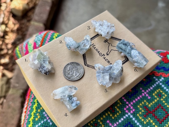 Apophyllite Quartz, Choose ONE of Six, Highest Vibration, Third Eye & Crown Chakra, India A492