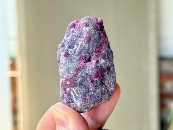 Purple Lepidolite with Pink Tourmaline, 69g, Unicorn Stone, Heart Healing & Relaxation, Coronel Murta, Minas Gerais, Brazil T069