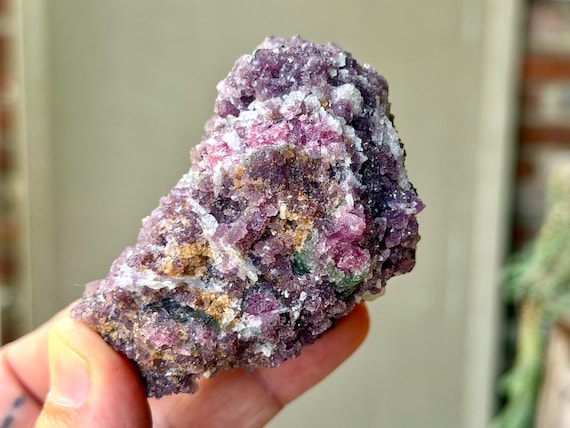 Purple Lepidolite, Pink & Green Tourmaline, Unicorn Stone, 184g, Coronel Murta, Minas Gerais, Brazil V635