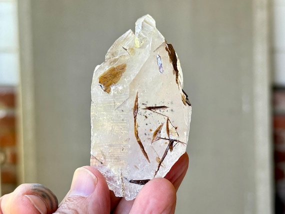Brookite Quartz, Dolphin Formation, 112g, Rare Inclusion, Corinto, Minas Gerais, Brazil R532