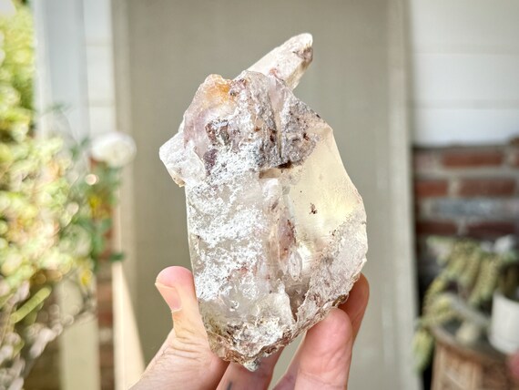 Elestial Quartz, Penetrator Formation with Colorful Inclusions, 444g, Old Find, Aracuai, Minas Gerais, Brazil W289