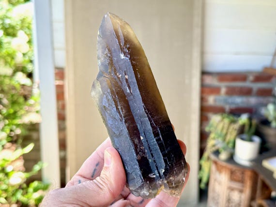 Smoky Cathedral Quartz, Double Terminated, 419g, New Find, Root Chakra Crystal, Grounding & Protection, Nigeria W868