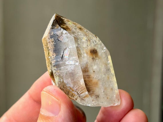 Lodolite Quartz with Red Hematite, Water Clear, 49g, New Find, Corinto, Minas Gerais, Brazil A936