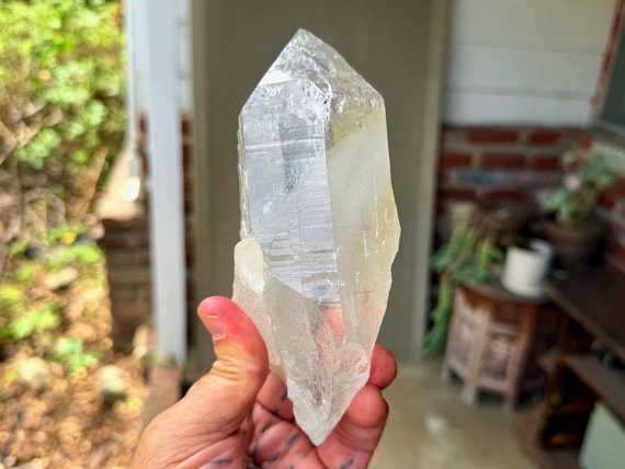 Himalayan Cathedral Quartz, Water Clear, 645g, High-Altitude Quartz, Heart Healing & Purification, India X176