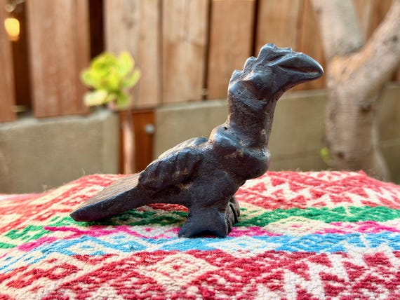 Condor Totem Statue, Hand Carved from Alleged Meteoric Rock, Handmade in Peru