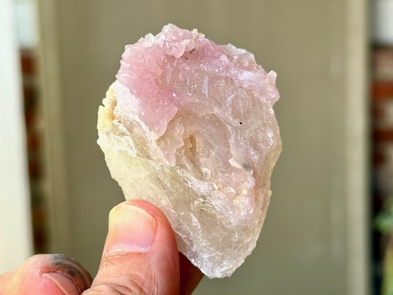 Canga Rose Quartz, 87g, New Find, Crystallized Rose Quartz, Heart Chakra, Taquaral, Minas Gerais, Brazil A726