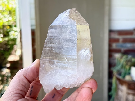Russian Lemurian Quartz, Sacred Scribe, Double Terminated, 397g, Old Find, Ancient Wisdom, Yuzhnyi Quarry, Oblast, Russia V299