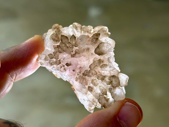 Elestial Canga Rose Quartz, Radial Flower Growth, 36g, New Find, Taquaral, Brazil B340