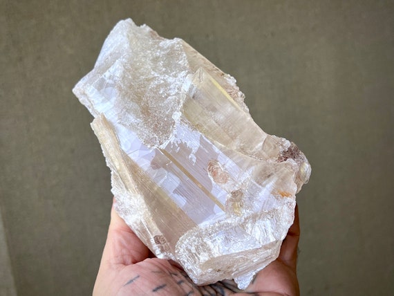 Selenite, Natural Selenite Crystal, Old Stock, Large Selenite (Over 2 Pounds), Purification, Energetic Cleansing, Greece Y531