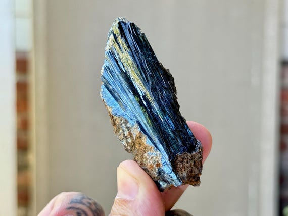 Vivianite, Natural Crystal with Green & Blue Hues, 65g, New Find, Heart Chakra, Heart Healer, Amazonas, Brazil R556