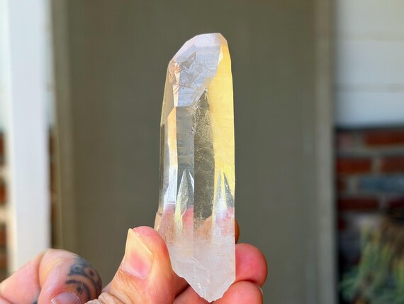 Golden Healer Lemurian Quartz, Time Link & Partial Record Keeper, 121g, New Find, Diamantina, Minas Gerais, Brazil V557