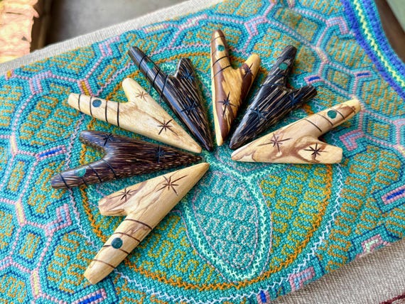 Traditional Kuripe, Choice of Palo Santo or Chonta Wood, Single-Block Shamanic Applicator Pipe, Handmade in Peru