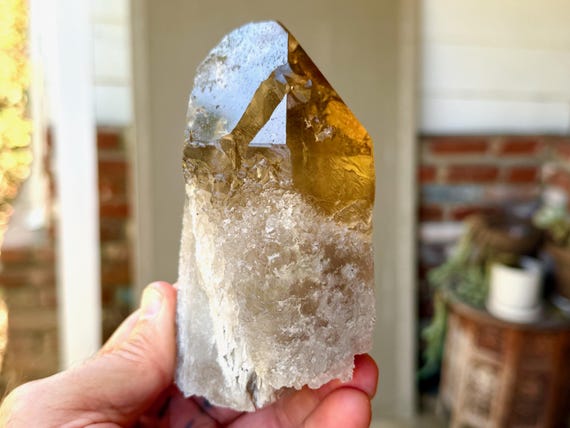 Smoky Dissolution Quartz with Trigons, Hydrothermally Etched, 664g, New Find, Gouveia, Minas Gerais, Brazil V675