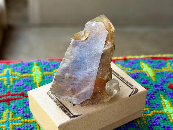 Red Amphibole Quartz, Self-Standing, 67g, Third Eye & Crown Chakra, Minas Gerais, Brazil B601