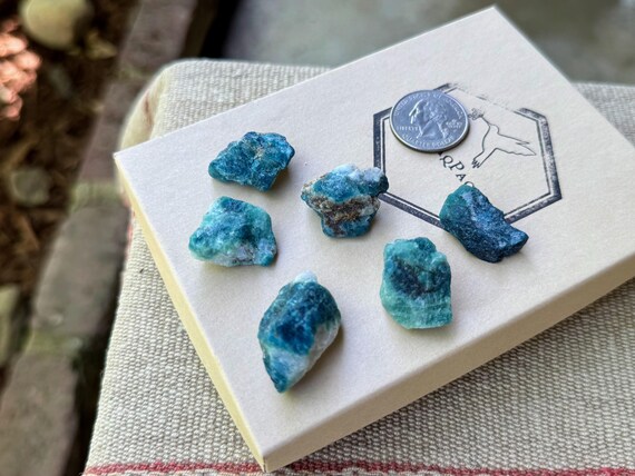 Sodalite, Natural UV Reactive Raw Sodalite Lot, 6 pcs, Throat & Third Eye Chakra Stone, Afghanistan S613