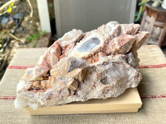 Atlantean Lovestar Scepter Quartz, 3.4 Kilo, Candle Quartz Cluster, Past Life Recall and Ancient Civilizations, Minas Gerais, Brazil W671