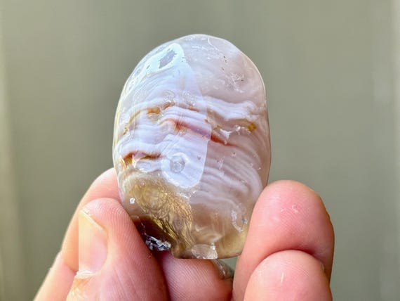 Enhydro Ocean Agate with Ancient Moving Water, 33g, Old Find, Earth and Water Elements, Stability and Self-Reliance, Brazil A524