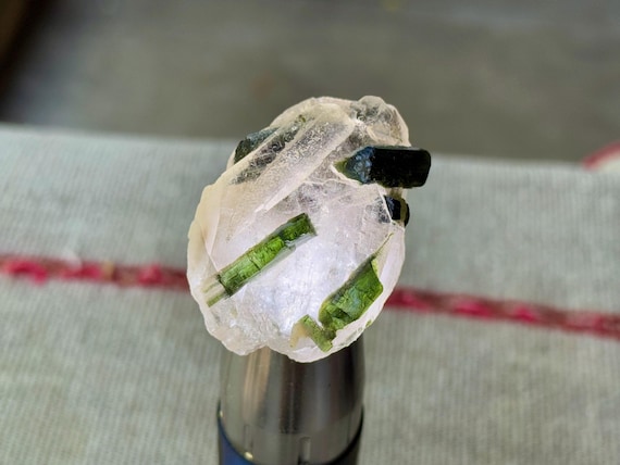 Green Tourmaline Quartz, Aricanga Mine, 52g, New Find, São Jose do Safira, Minas Gerais, Brazil S089