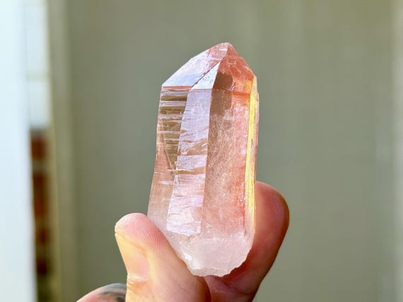 Scarlet Temple Pink Lemurian Quartz, 45g, New Find, Highest Quality, Diamantina, Minas Gerais, Brazil T691