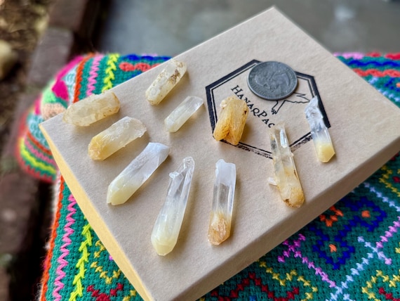 Mango Quartz Lot, 10 pcs, Orange Halloysite Inclusion, Crown Chakra, Boyaca, Colombia A450