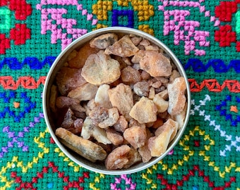 Golden Benzoin Incense Resin, 100% Organic, Pure Grade #1, Natural Styrax Resin from Sumatra, House Clearing & Protection