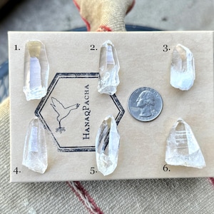 Lemurian Quartz from Peñas Blancas, Choose ONE of Six, High-Grade, Water Clear Lemurians, Boyaca, Colombia R630