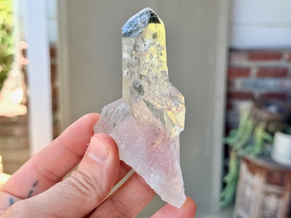 Green Chlorite Phantom Quartz, Water Clear, 129g, Heart Chakra, Nature Spirits, Corinto, Minas Gerais, Brazil B012