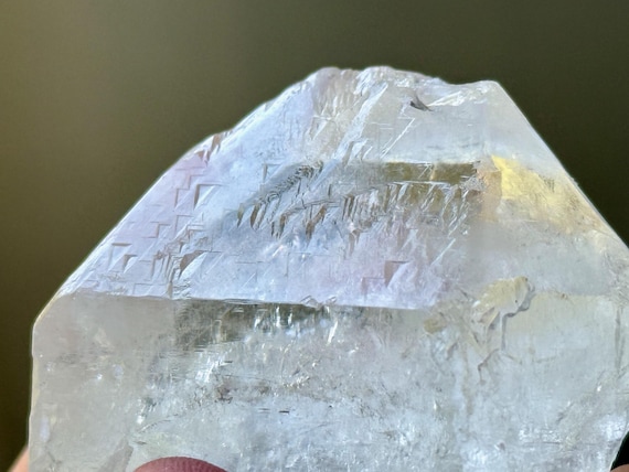 Trigonic Dissolution Quartz, Self-Standing, 98g, New Find, Spiritual Evolution & Transformation, Francisco Sa, Minas Gerais, Brazil T709